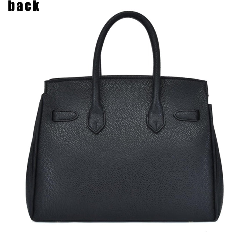 حقيبة يد نسائية كبيرة السعة - حقيبة كتف مصممة بأجزاء معدنية ذهبية اللون، وحزام قابل للتعديل، وتصميم متعدد الجيوب، وحقيبة سفر أنيقة باللون الرمادي/الذهبي