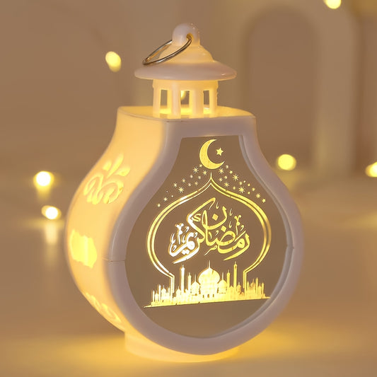2-Pack Islamic Ramadan Eid Glowing Candles Compatible for Ramadan & Eid - Plug-Free Flameless Candles with, Switch-Controlled for Muslim Prayers, Iftar, Taraweeh - Plastic Candlelight for & Party Decor