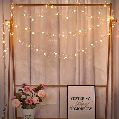 300 Cm / 118.11 Inches Long LED Ice Crack Ball String Lights - Elegant Hanging Decoration, Ramadan String Lights, Suitable for Weddings, Parties, Ramadan Festival, Eid Al-Fitr, Home/Office Decor, No Batteries Required, Easy t
