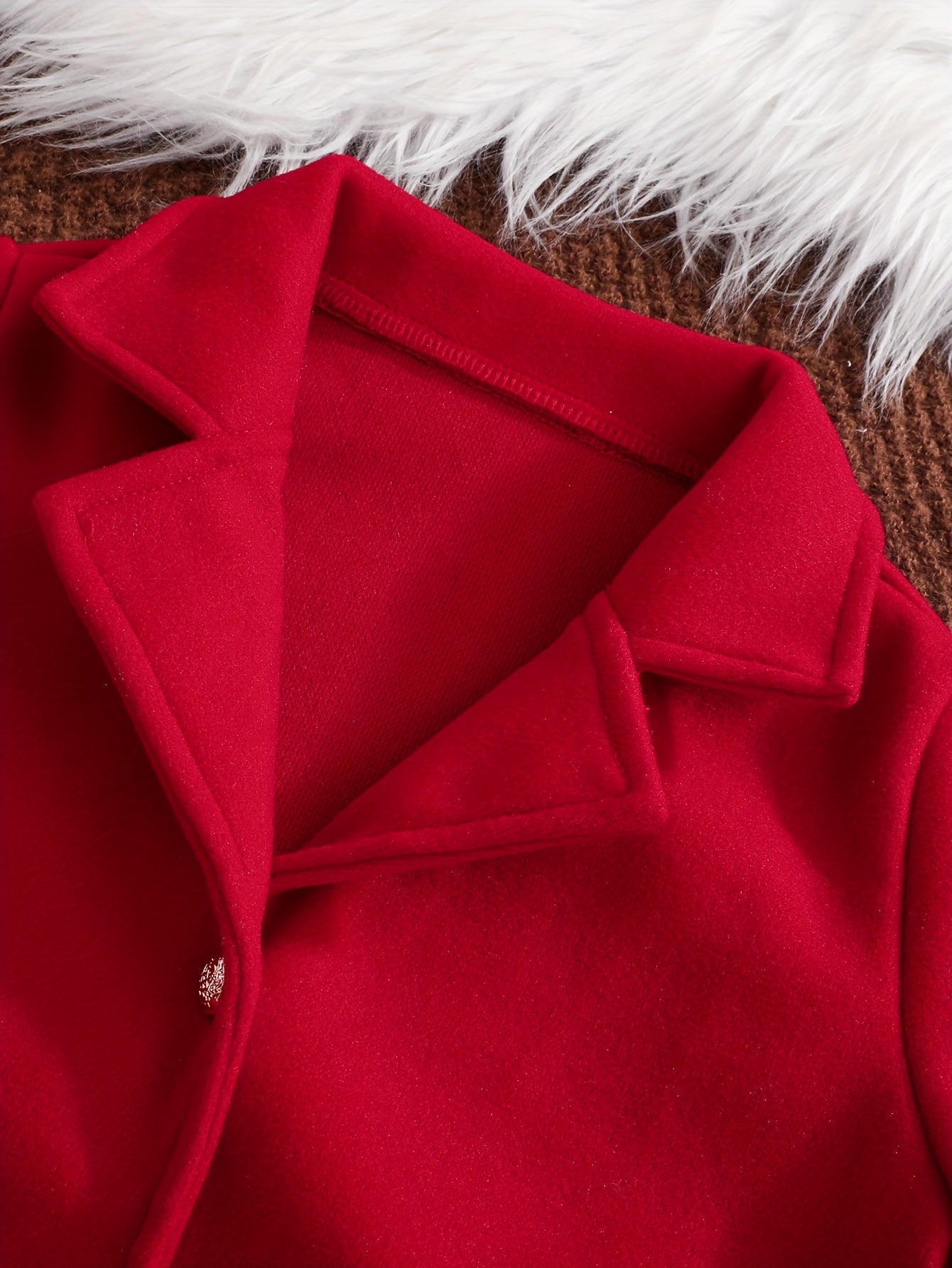 Girls’ 4-Piece Autumn/Winter Fashion Set – Button-Up Coat, Ribbed Long-Sleeve Top, Checkered Elastic-Waist Skirt & Matching Beret