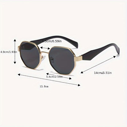 Women’s Golden-Tone Round Fashion Glasses – Stylish Minimalist Metal Frame Eyewear with Decorative Lenses, Lightweight for Casual & Formal Wear