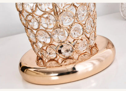 European Crystal Table Lamp – Modern Romantic Bedside Light with Warm Glow & Elegant Decorative Design