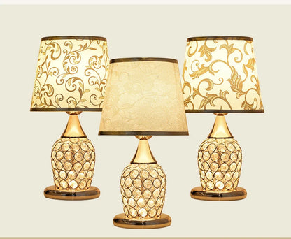 European Crystal Table Lamp – Modern Romantic Bedside Light with Warm Glow & Elegant Decorative Design