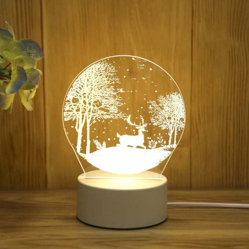 Romantic Love 3D Acrylic LED Lamp – Bedside Night Light for Home, Parties & Valentine’s Day Gifts