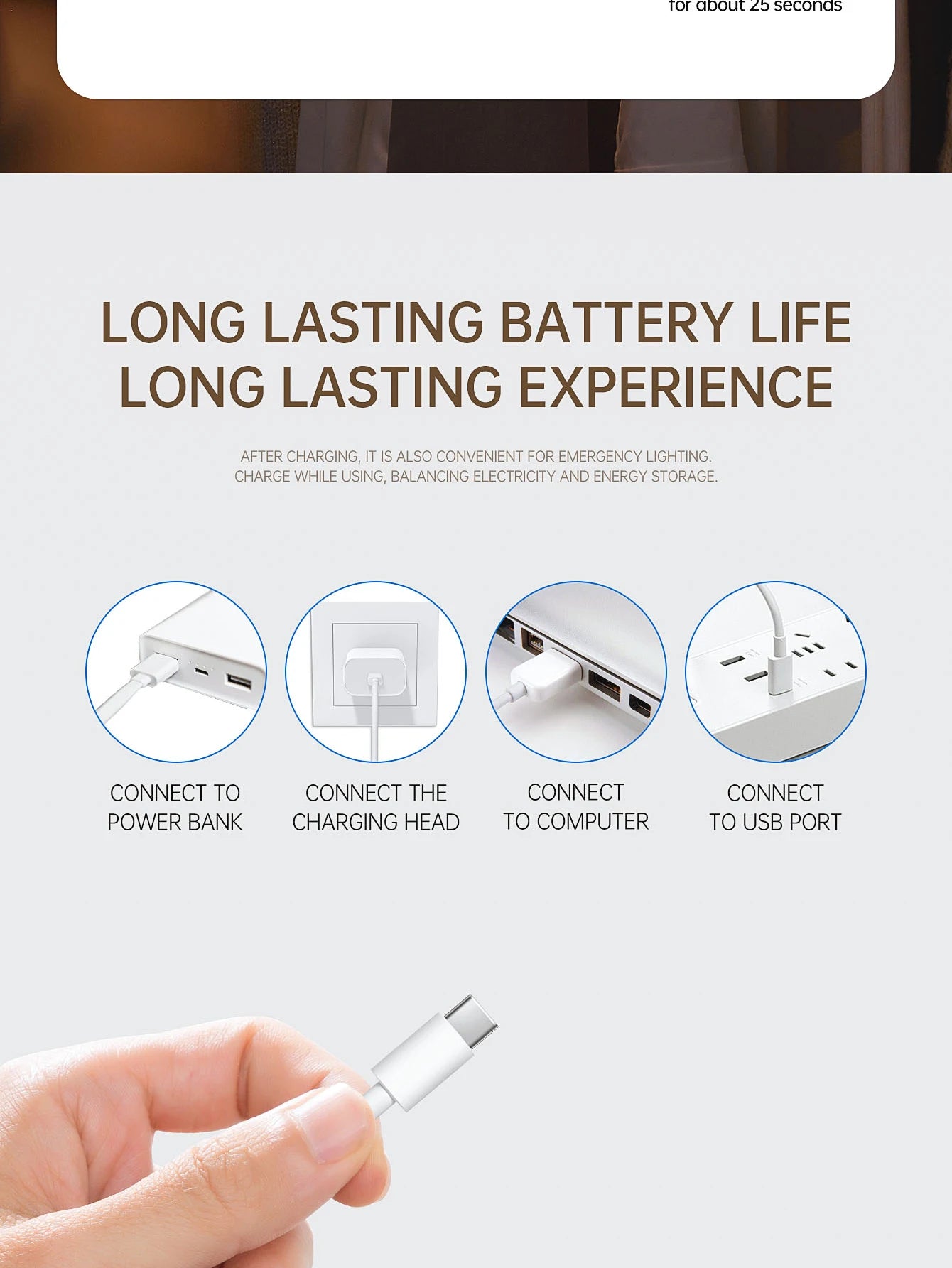 مصباح ليلي مزود بمستشعر حركة - مصباح مكتب وخزانة LED قابل لإعادة الشحن من النوع C مع شاشة رقمية 