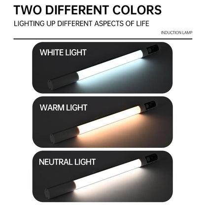 مصباح ليلي مزود بمستشعر حركة - مصباح مكتب وخزانة LED قابل لإعادة الشحن من النوع C مع شاشة رقمية 