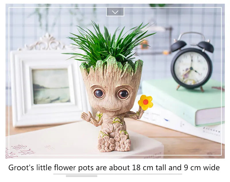 تمثال صغير من الكرتون جروت - زينة لرجل الشجرة بطول 5 سم لتزيين المكتب والمنزل