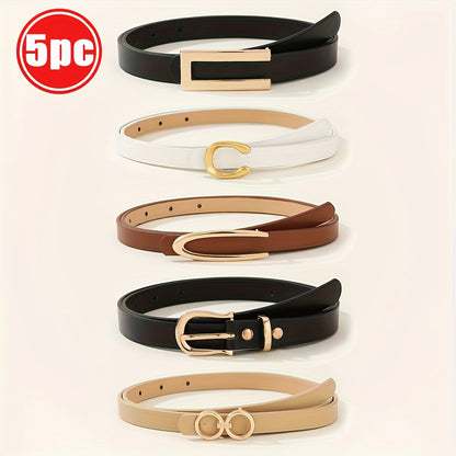 5-Pack Elegant Waist Seal Belt – All-Season Fashion Accessory & Gift Set