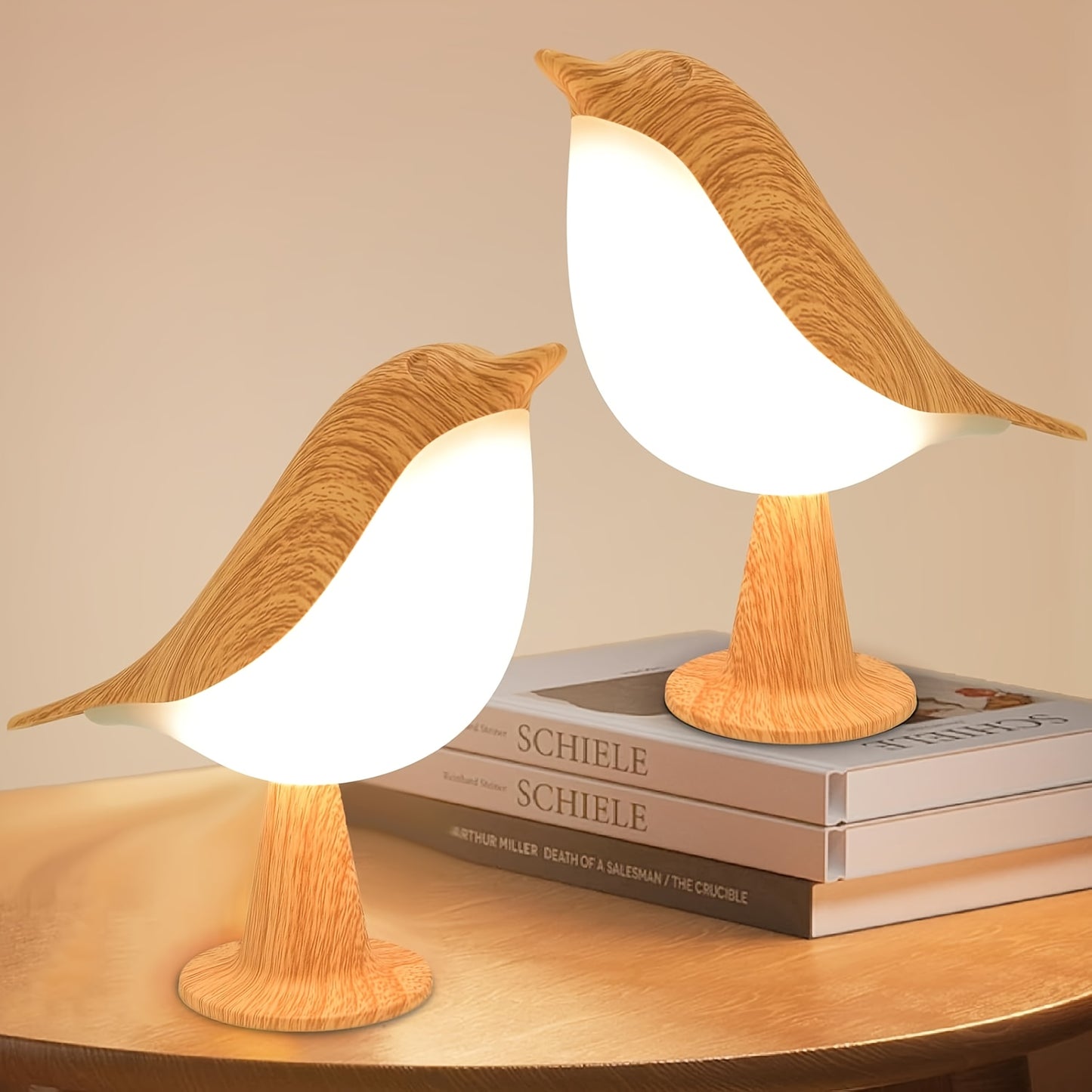 Cute Mini Bird Night Light – Touch Sensor LED Lamp with 3-Level Dimming, USB Rechargeable & Portable Decorative Light