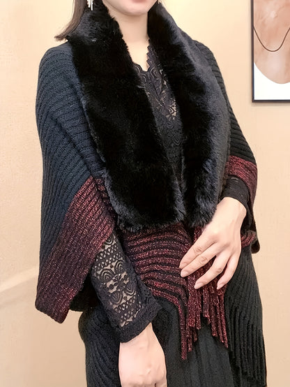 Women’s Elegant Asymmetrical Shawl — Soft Warm Scarf in Pastel Pink/Purple, All-Season Wrap for Formal or Everyday Wear, Geometric Pattern