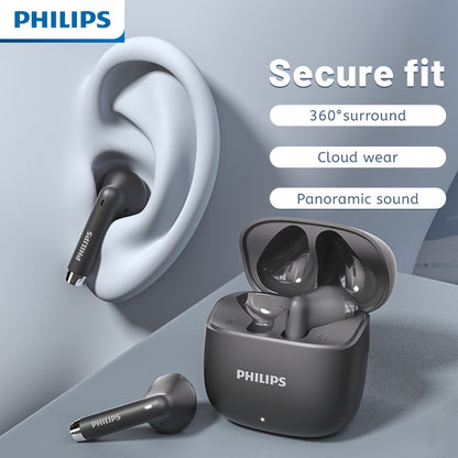 PHILIPS 2025 Wireless Earbuds — V6.0 Upgrade, Low Latency, Long Battery Life, Noise-Isolating with Microphone for Gaming, Sports & Music