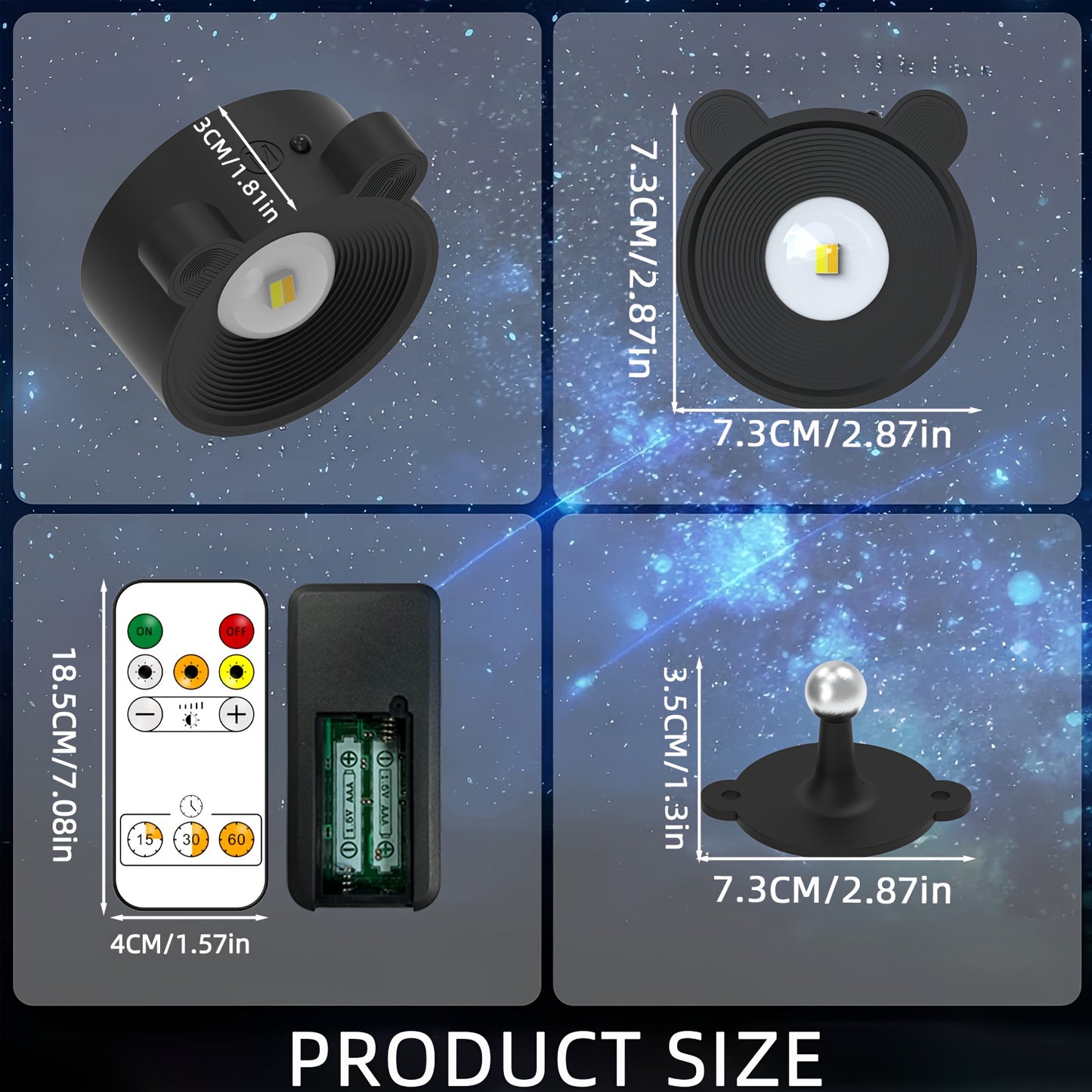 Rechargeable LED Wall Lamp – 360° Rotating Spotlight with Remote & Touch Control, 3-Color Dimming for Home & Gallery