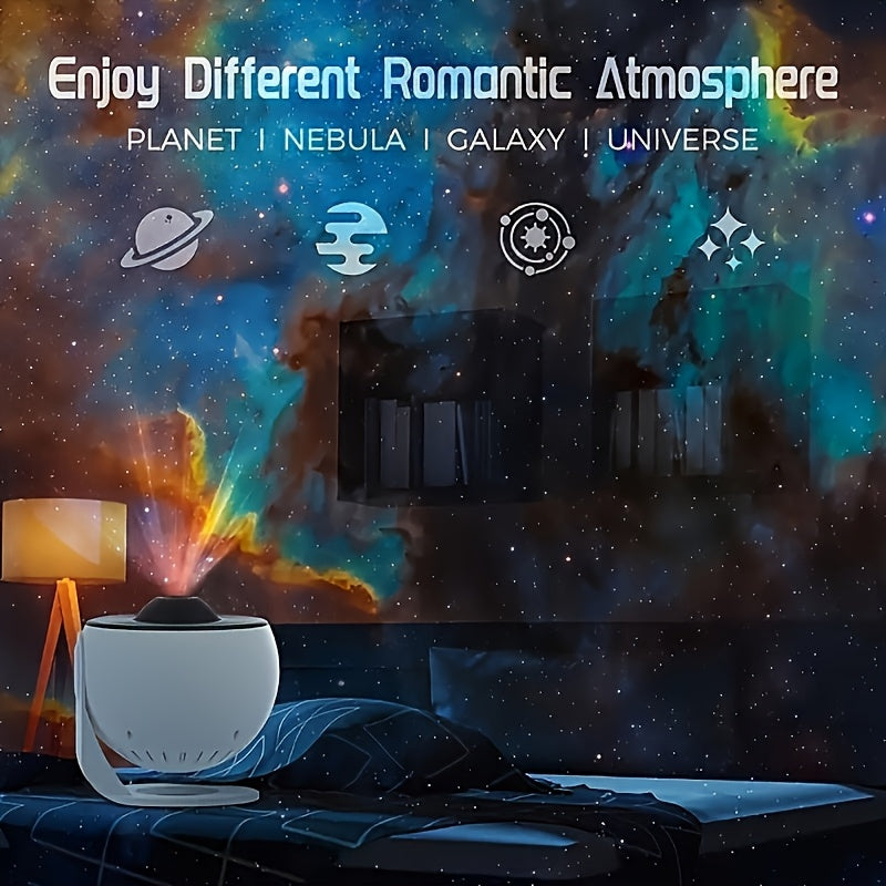 Night Light Galaxy Projector – 360° Rotating Starry Sky Planetarium Lamp for Kids’ Bedroom, Wedding & Valentine’s Day Gift