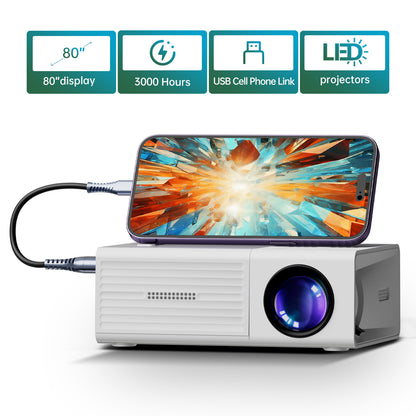 Portable Mini Projector – Lightweight Media Projector for Home Entertainment