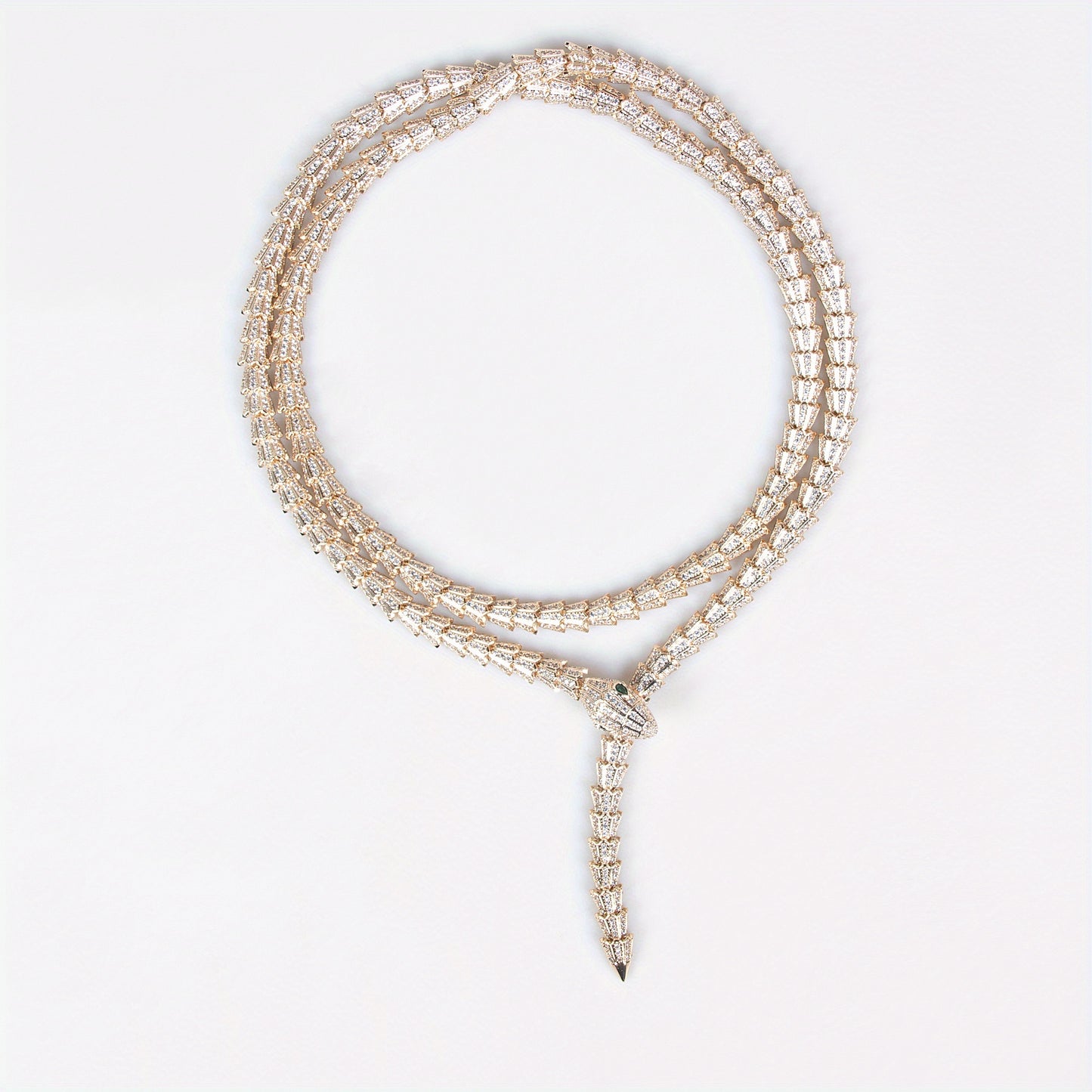 3-Piece Snake-Print Jewelry Set – Stylish Necklace & Earrings Combo for Women, Shiny Luxury Accessories for Parties, Banquets & Special Occasions