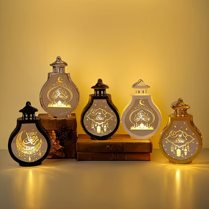 2-Pack Islamic Ramadan Eid Glowing Candles Compatible for Ramadan & Eid - Plug-Free Flameless Candles with, Switch-Controlled for Muslim Prayers, Iftar, Taraweeh - Plastic Candlelight for & Party Decor