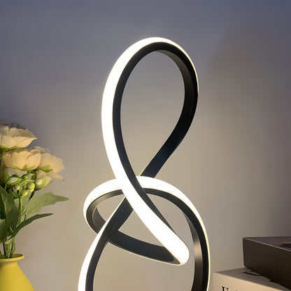 Modern Digital “8” Desk Lamp – USB Powered with 3-Color Dimming, Stylish Black Design for Bedroom & Living RoomDesk Lamp / Home Lighting