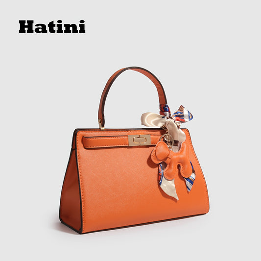 HATINI Women's Elegant Handbag – Large Capacity Tote with Detachable Bow & Strap, Gold Hardware, Multi-Color Options