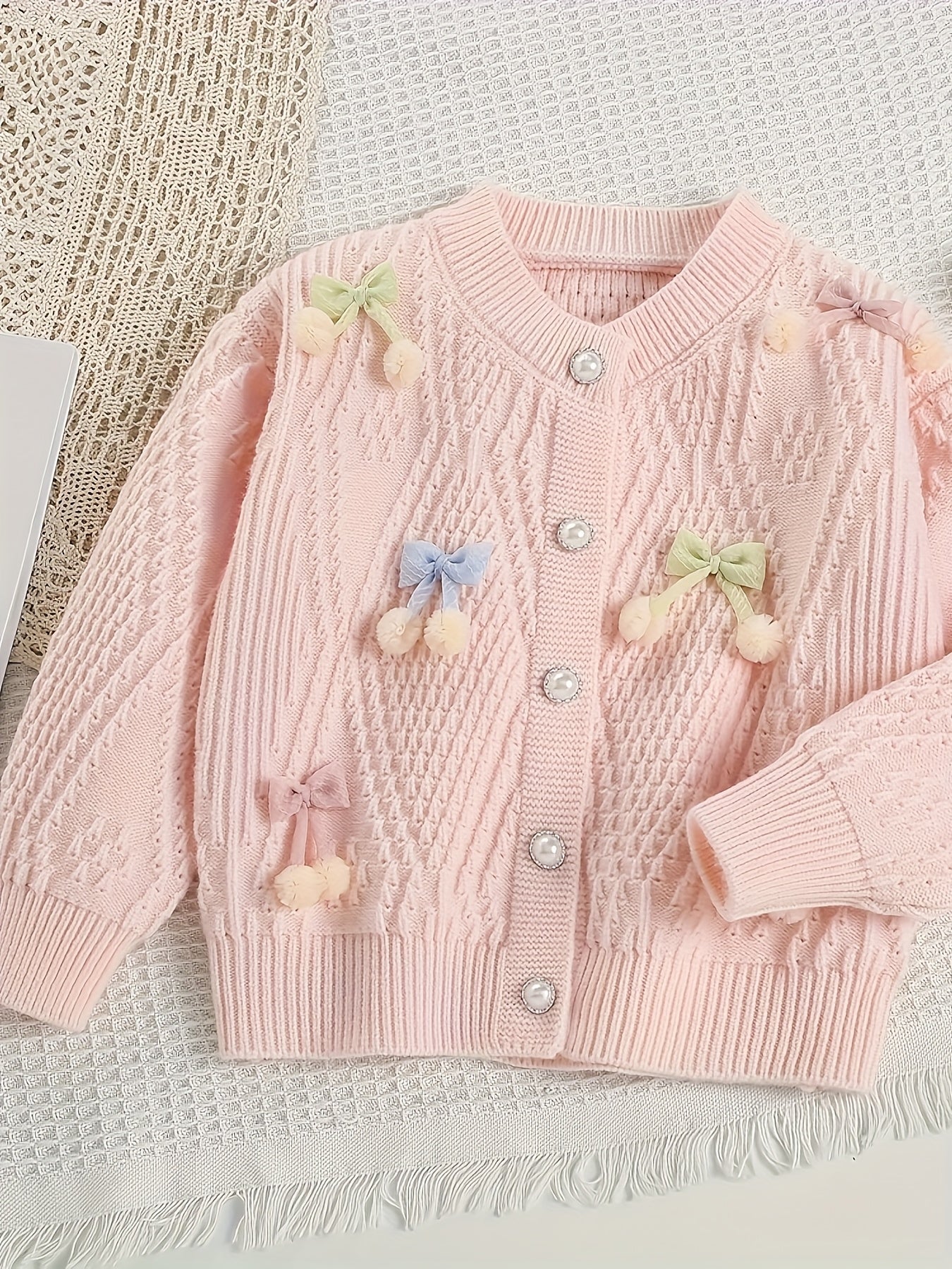 Girls’ Adorable Knit Cardigan & Pleated Skirt Set – Cozy Winter 2-Piece Outfit for Toddlers & Kids (8M–8Y)