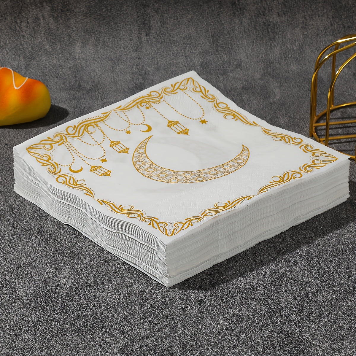 20pcs 2025 New Ramadan Theme Disposable Napkins - 2-Ply - Suitable for Ramadan Parties And Holiday Table Decorations, 13-Inch Square, Ideal for Kitchen And Dining Room, Ramadan Decorations