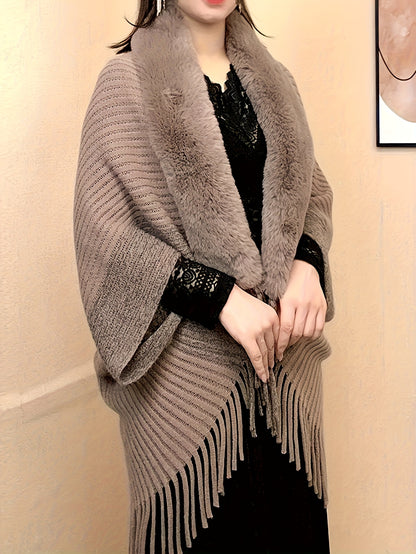 Women’s Elegant Asymmetrical Shawl — Soft Warm Scarf in Pastel Pink/Purple, All-Season Wrap for Formal or Everyday Wear, Geometric Pattern