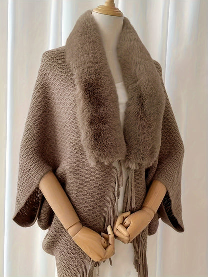 Women’s Elegant Asymmetrical Shawl — Soft Warm Scarf in Pastel Pink/Purple, All-Season Wrap for Formal or Everyday Wear, Geometric Pattern