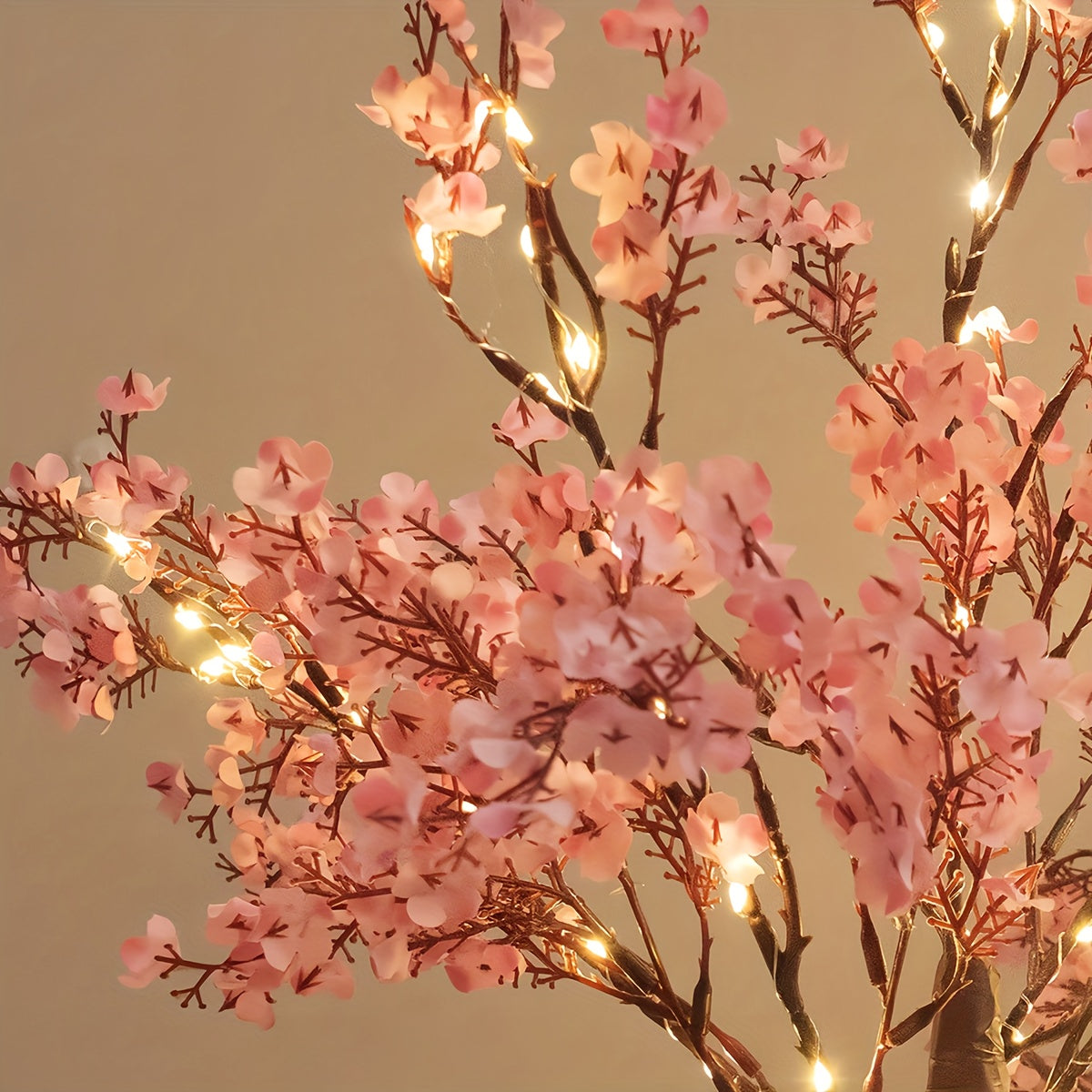 Pink Cherry Blossom Lamp – USB/Battery Powered Decorative Branch Light with Warm Glow for Home & Special Occasions