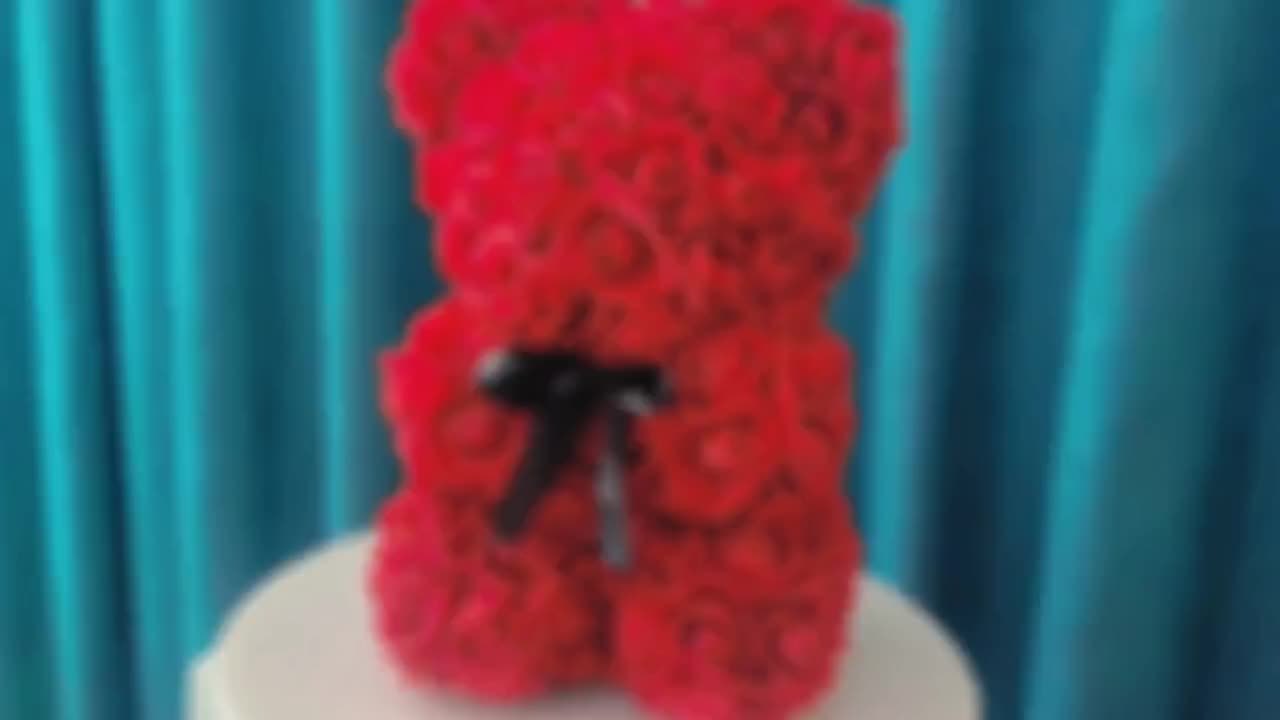 Immortal Rose Bear – Artificial Foam Flower Gift for Valentine’s Day, Mother’s Day, Anniversaries, Weddings, Birthdays & Christmas