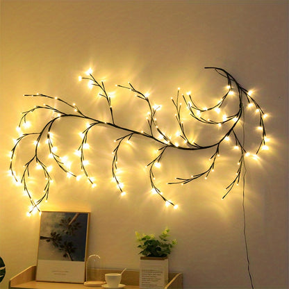 96-LED Willow Wall Lamp – Artificial Plant Branch Light for Elegant Bedroom & Living Room Decor