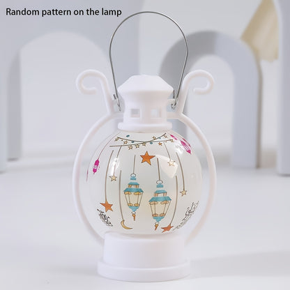 2-Pack Round LED Table Lamps with Switch-Controlled Uplighting - - Circular /Look Lighting Suitable for Parties, Ramadan/Eid Decorations, ' Rooms & Bedside - Plastic Table/Look Lights with Included