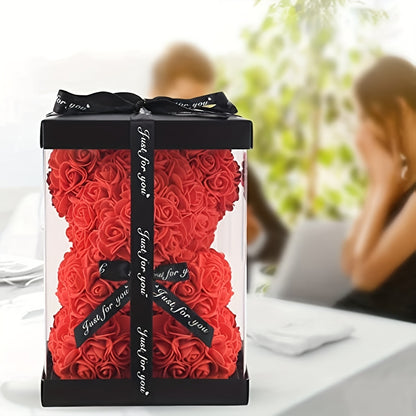 Immortal Rose Bear – Artificial Foam Flower Gift for Valentine’s Day, Mother’s Day, Anniversaries, Weddings, Birthdays & Christmas