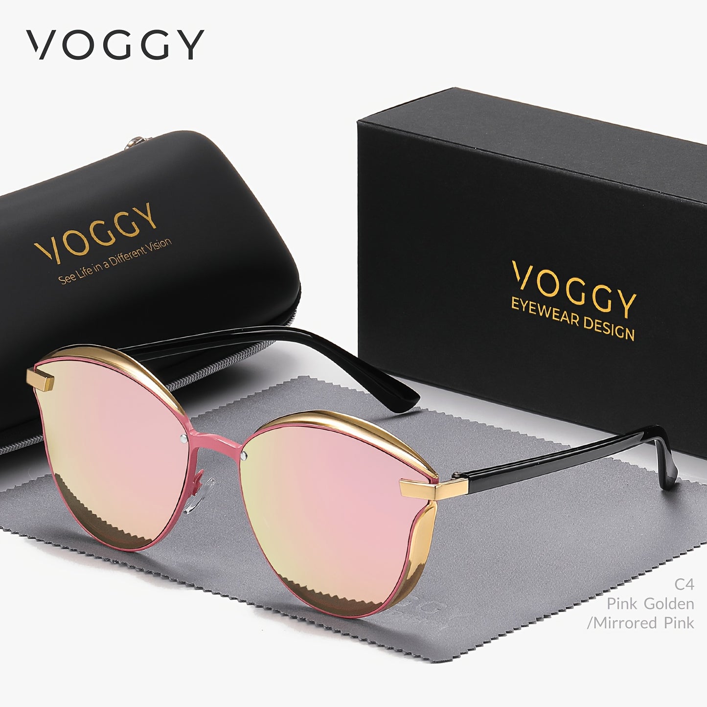 VOGGY Retro Butterfly Polarized Sunglasses – Stylish Metal Frame Unisex Eyewear for Driving & Parties