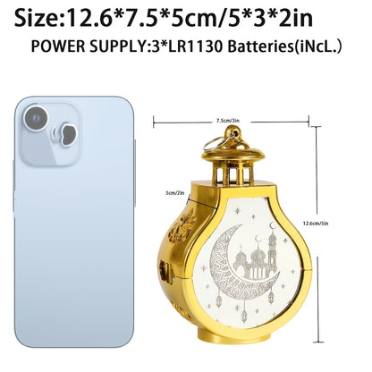 2-Pack Islamic Ramadan Eid Glowing Candles Compatible for Ramadan & Eid - Plug-Free Flameless Candles with, Switch-Controlled for Muslim Prayers, Iftar, Taraweeh - Plastic Candlelight for & Party Decor