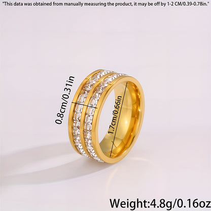 4-Piece Stainless Steel Bracelet & Ring Set – Elegant Interlocking Loop Design with Heart & Rhinestone-Style Accents for Weddings, Parties & Daily Wear