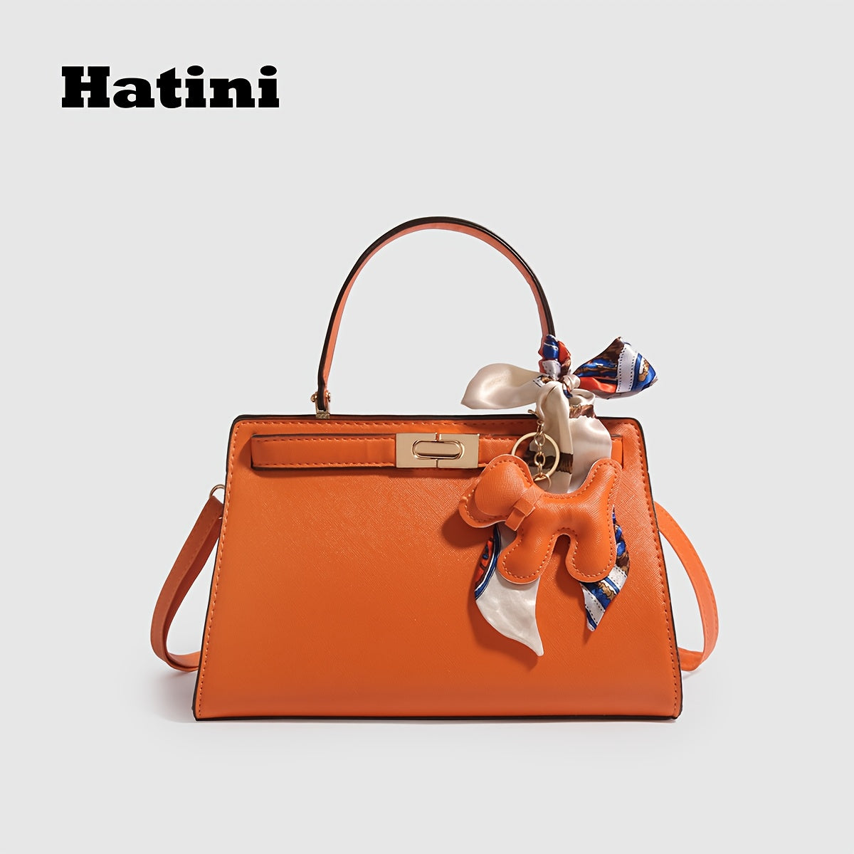 HATINI Women's Elegant Handbag – Large Capacity Tote with Detachable Bow & Strap, Gold Hardware, Multi-Color Options
