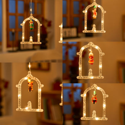 أضواء رمضان، أضواء ستائر رمضان، أضواء سلسلة LED رمضانية تعمل بمنفذ USB، أضواء ستائر على شكل هلال، أضواء ستائر على شكل قلعة قمرية، زينة منزلية للمهرجانات، أضواء دافئة ورومانسية مع 8 أوضاع إضاءة.