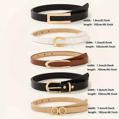 5-Pack Elegant Waist Seal Belt – All-Season Fashion Accessory & Gift Set
