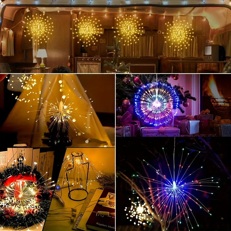 4pcs Per Set Solar Hanging Fireworks Lights