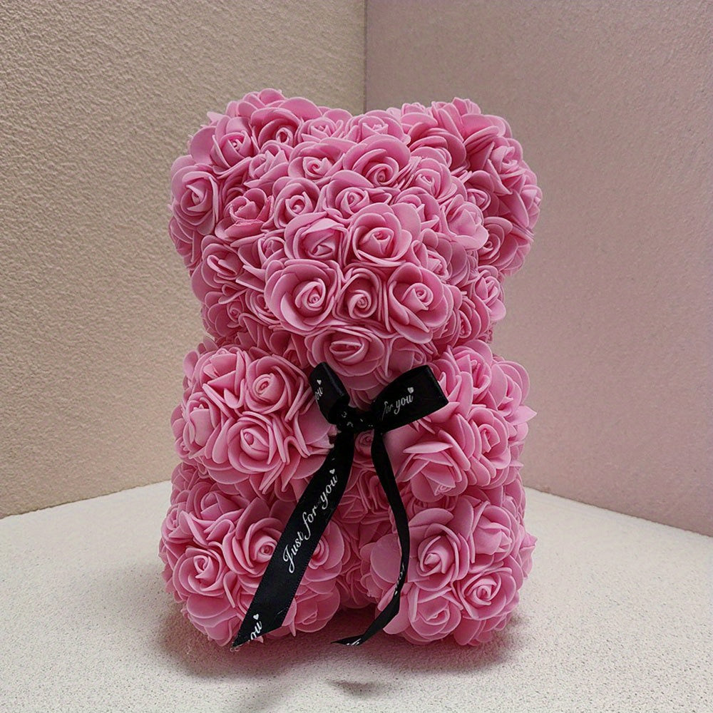 Immortal Rose Bear – Artificial Foam Flower Gift for Valentine’s Day, Mother’s Day, Anniversaries, Weddings, Birthdays & Christmas