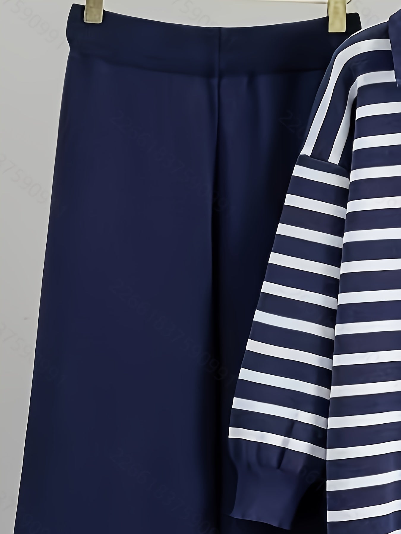 طقم هودي وبنطال مخطط عتيق للنساء - طقم بني مريح من قطعتين لفصل الخريف/الشتاء مع ياقة واقفة وأكمام طويلة وقصة فضفاضة غير رسمية