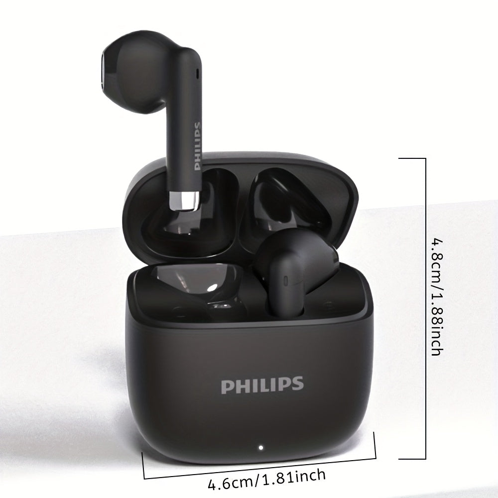 PHILIPS 2025 Wireless Earbuds — V6.0 Upgrade, Low Latency, Long Battery Life, Noise-Isolating with Microphone for Gaming, Sports & Music