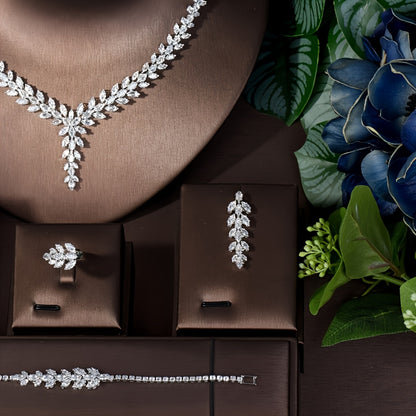 Women’s Middle Eastern Luxury Bridal Jewelry Set – High-Quality AAA Zirconia Wedding & Party Elegance