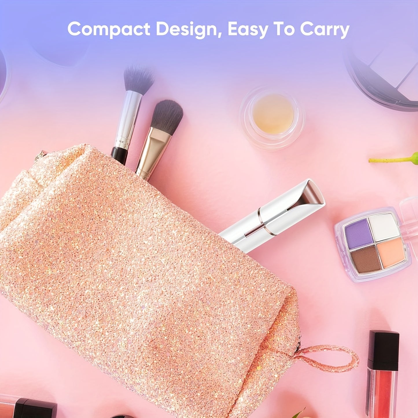 DM Facial Hair Removal for Women, Electric Painless USB Rechargeable Facial Hair Remover for Face, Lip, Leg LED Light