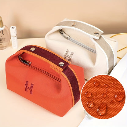 2pcs Chic Canvas Storage Bags – Portable Mini Organizers for Coins, Keys & Makeup, Stylish Travel Essentials