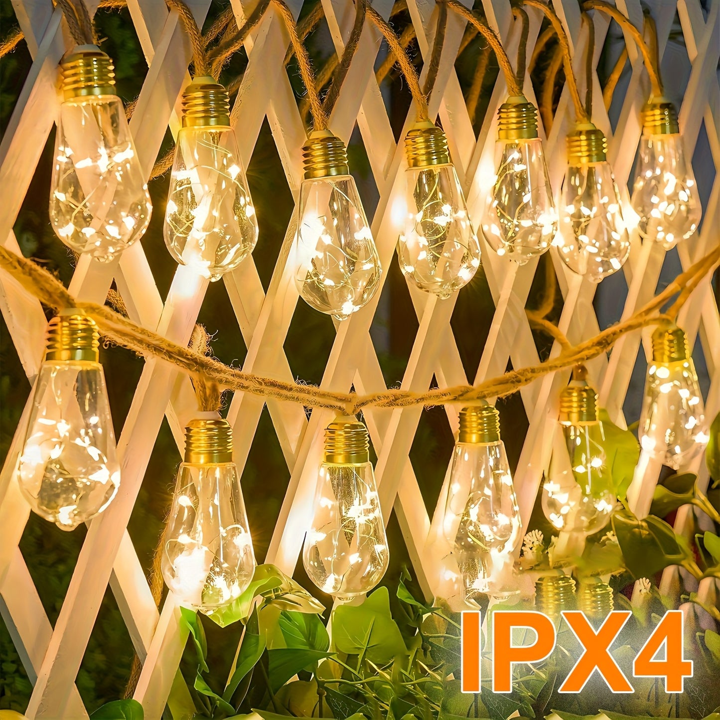 Solar Outdoor Fairy String Lights – 8-Mode LED Bulb Set (10/15/25 Bulbs) with Auto On/Off for Gardens, Fences, Parties, Weddings & Christmas Décor