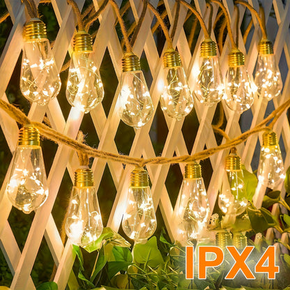 Solar Outdoor Fairy String Lights – 8-Mode LED Bulb Set (10/15/25 Bulbs) with Auto On/Off for Gardens, Fences, Parties, Weddings & Christmas Décor