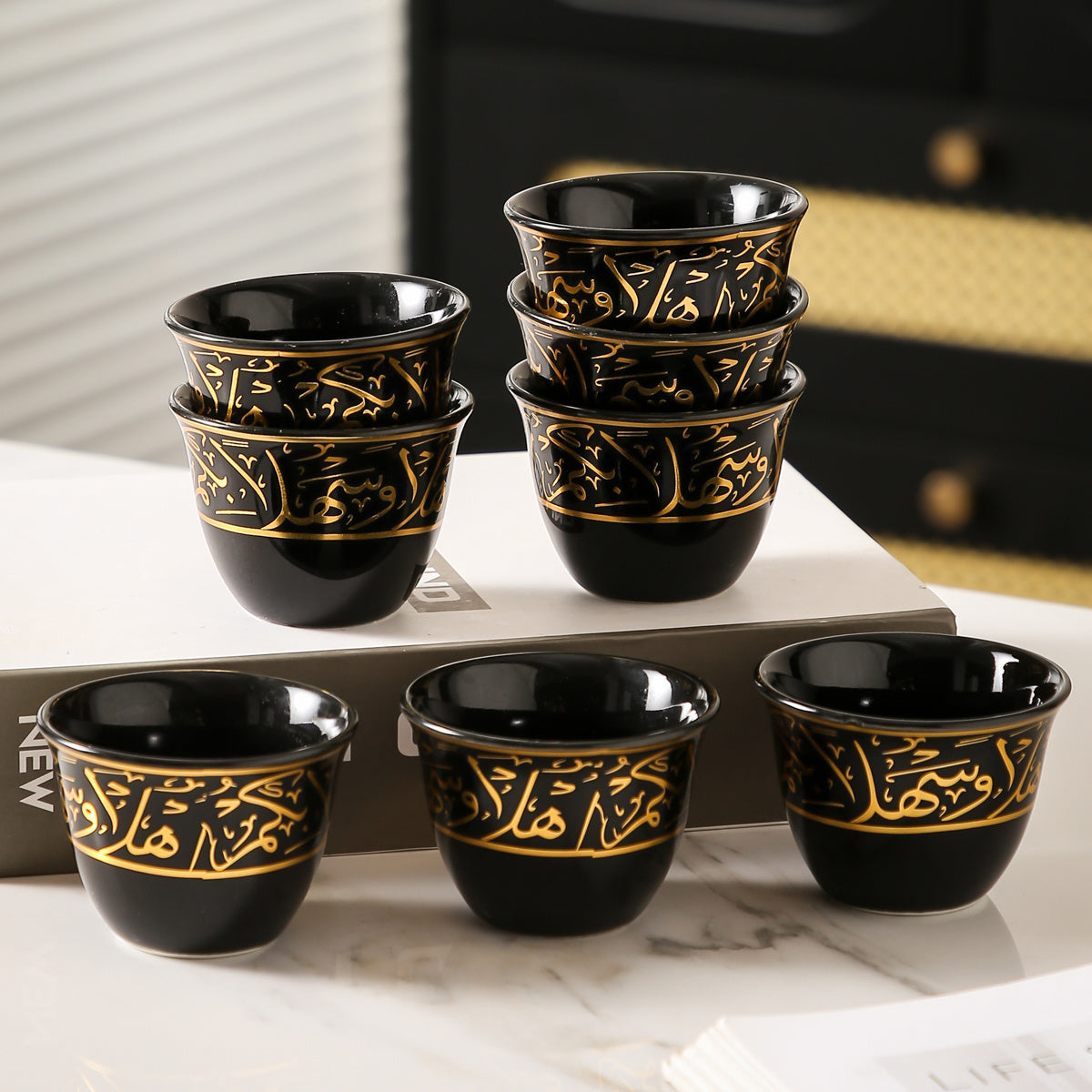 أكواب سيراميك 6 قطع، 8 قطع، 12 قطعة، مناسبة للمطبخ، غرفة الطعام، غرفة المعيشة، كهدية، كوب ماء، كوب شاي، كوب مشروبات باردة، كوب معزول، كوب قهوة، كوب شاي، مناسب للشاي، القهوة، الحليب، وعصير الفاكهة