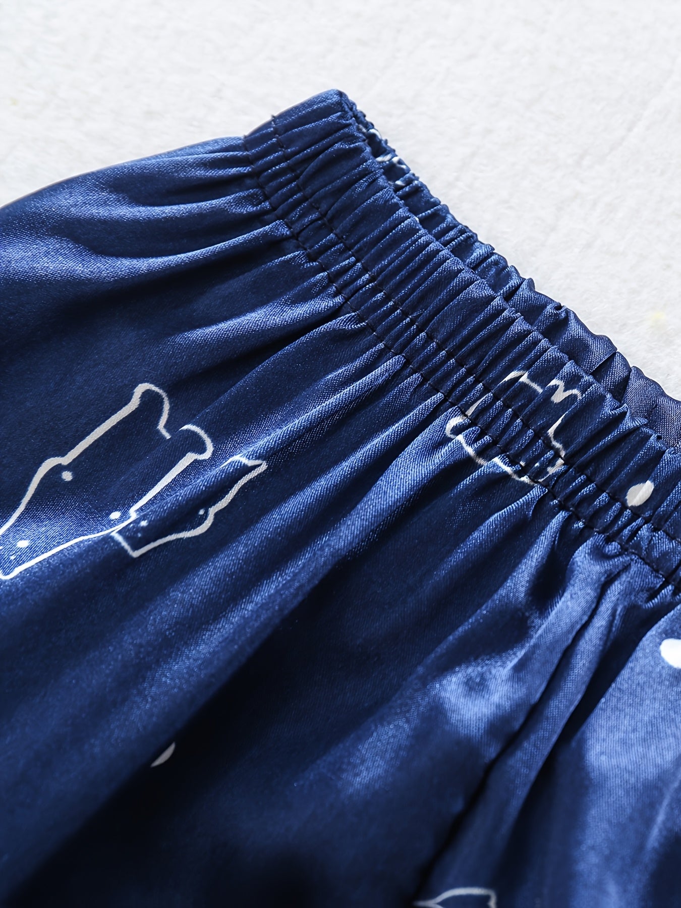 3 Sets (6pcs) Boys’ Cartoon Long-Sleeve Pajama Sets – Casual Non-Stretch Animal Print Sleepwear with Button Front & Cardigan Collar for Spring/Summer/Fall