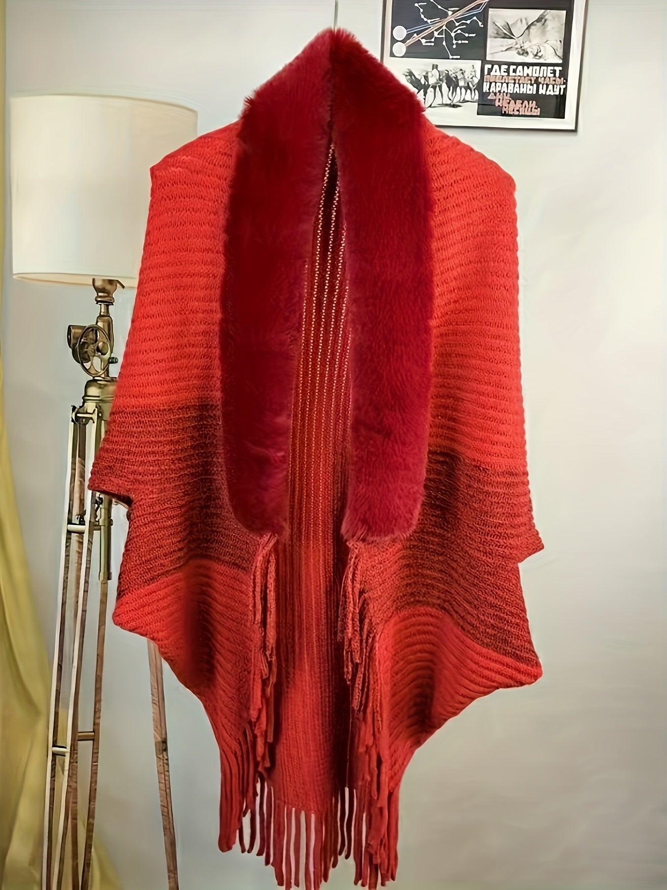 Women’s Elegant Asymmetrical Shawl — Soft Warm Scarf in Pastel Pink/Purple, All-Season Wrap for Formal or Everyday Wear, Geometric Pattern