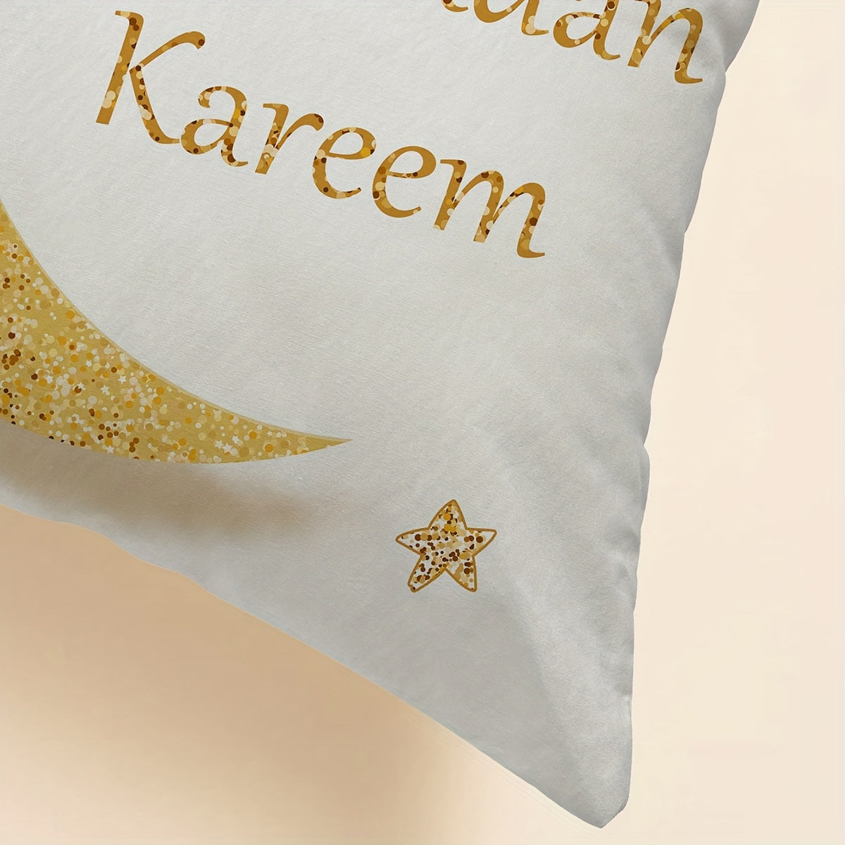 1PC Ramadan Throw Pillow Cover, Moon Decorative Cushion Cover, Home Decor for Couch Sofa Living Room Bedroom, Without Pillow Insert
